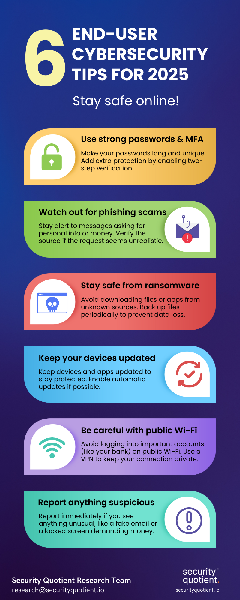 6 End-user cyber security tips for 2025 6 End-user cyber security tips for 2025