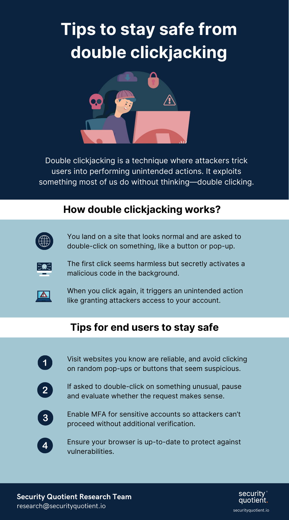 Tips to stay safe from double clickjacking