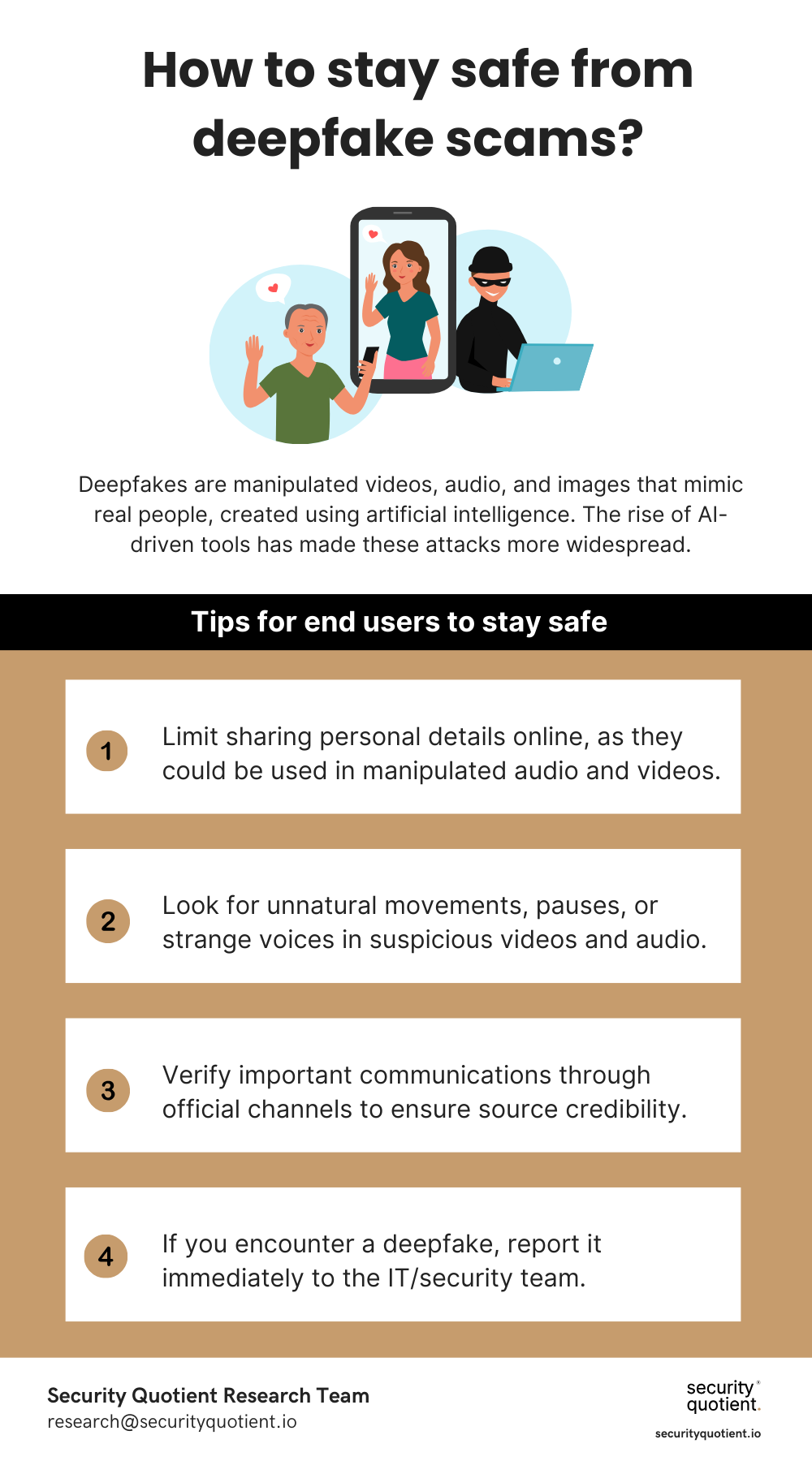 How to stay safe from deepfake scams